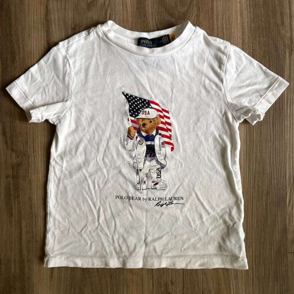 Polo Ralph Lauren 2020 Olympics T-Shirt Size 4T White USA America